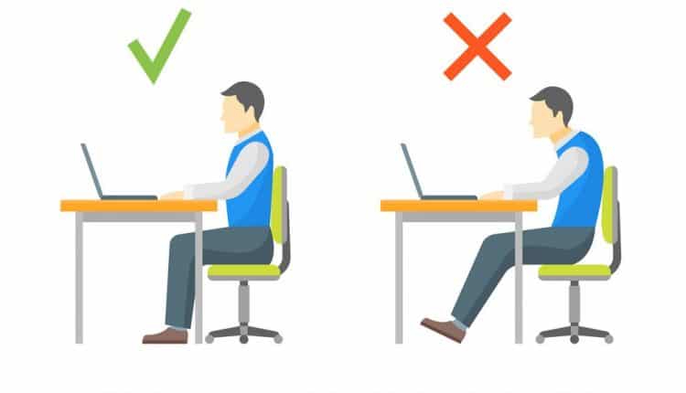 Bien s'installer pour travailler sur PC, la bonne posture pour limite les douleurs au dos