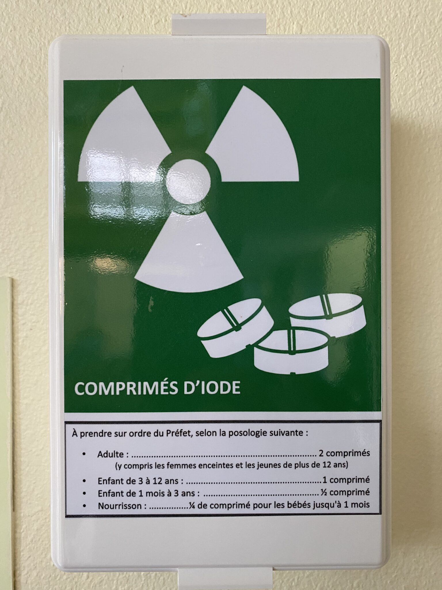 comprimés d'iode accident nucléaire