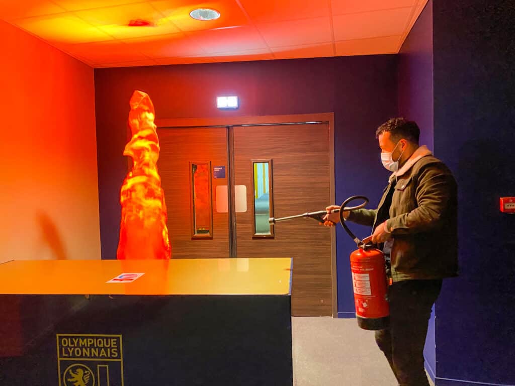 Formation incendie, exercice incendie, manipulation des extincteurs