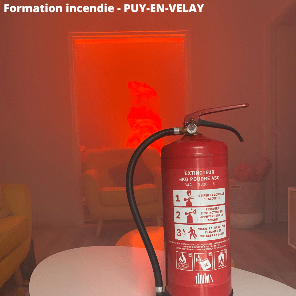 Formation incendie, manipulation des extincteurs PUY EN VELAY