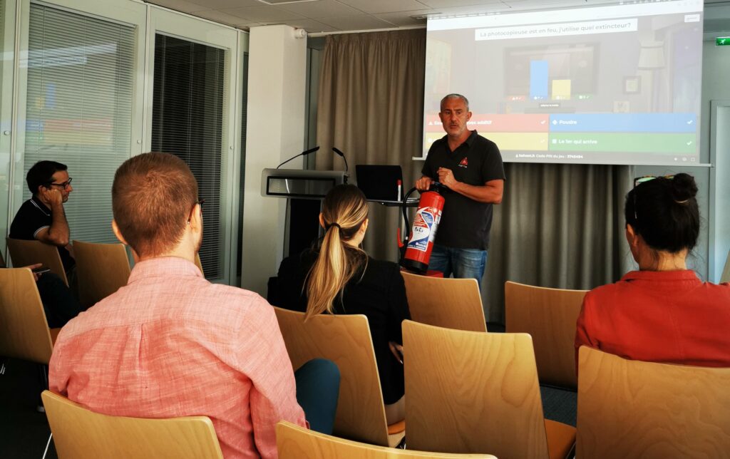 Cyrille Gagnaire, fondateur d'Alertis, en formation