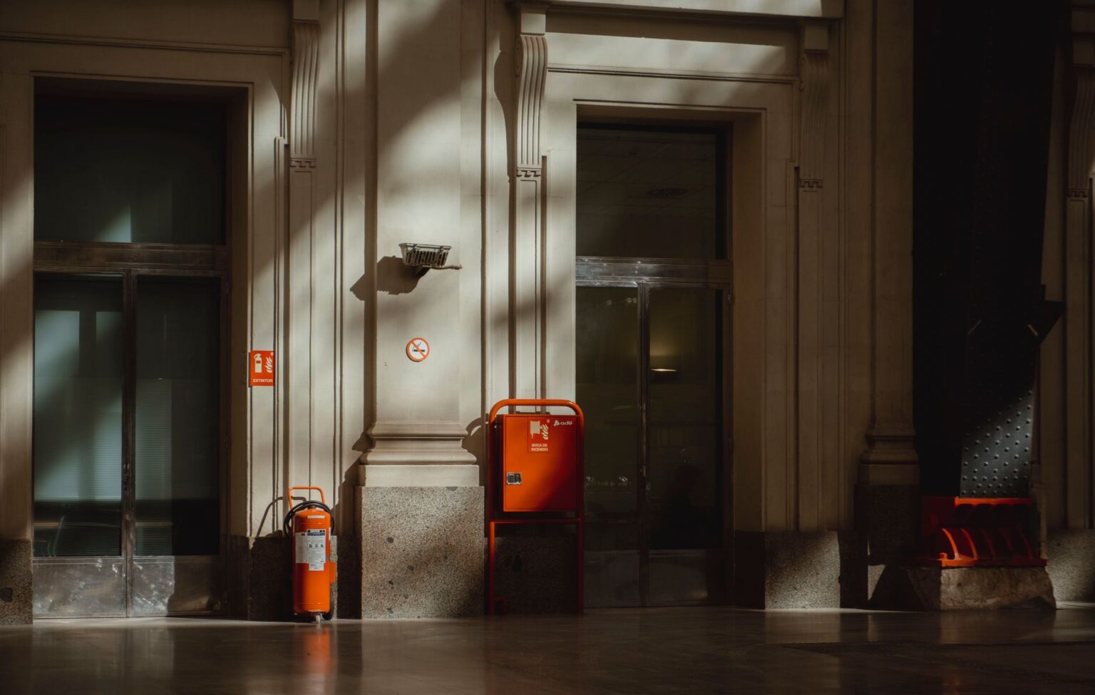 Extincteur en intérieur d'établissement