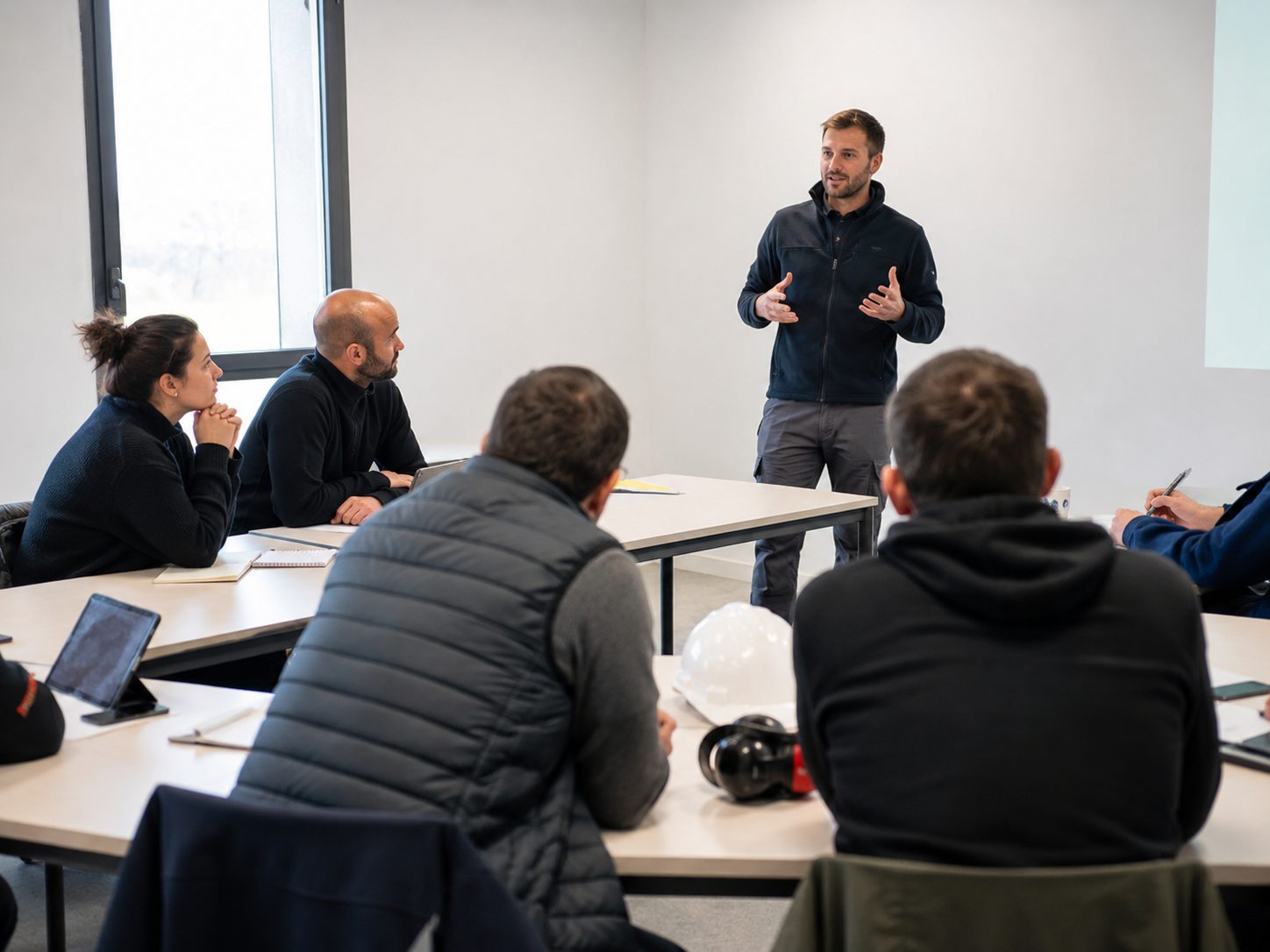 Salle de formation Alertis prête à accueillir les stagiaires