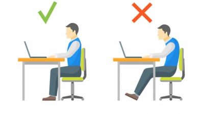 Bien s'installer pour travailler sur PC, la bonne posture pour limite les douleurs au dos